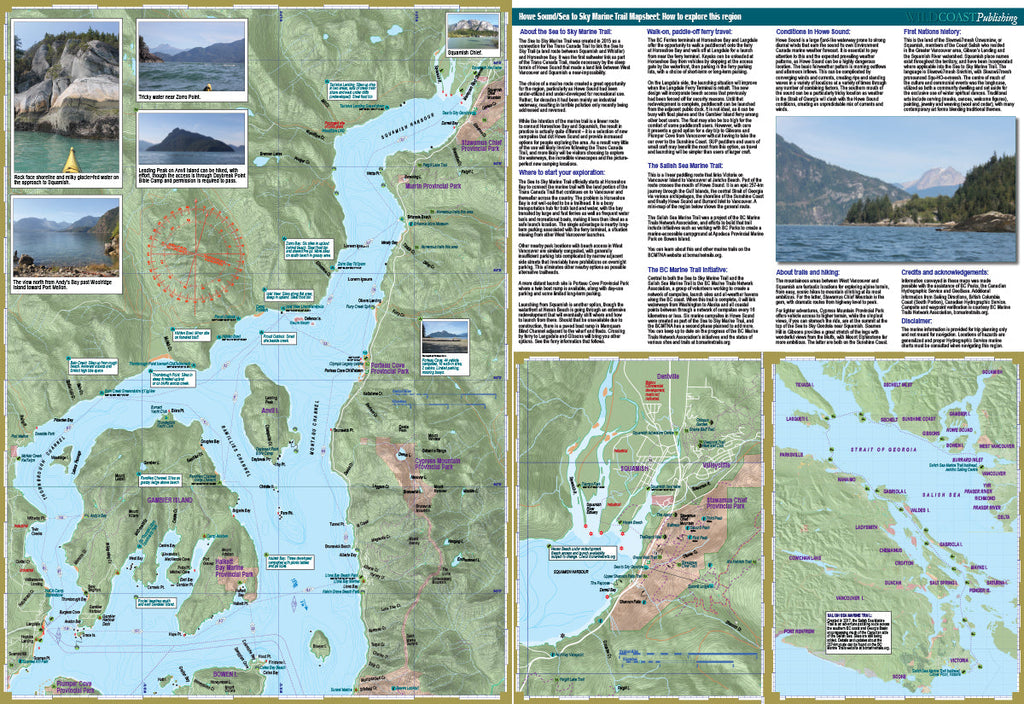 108 Sea to Sky Marine Trail / Howe Sound Kayaking Map