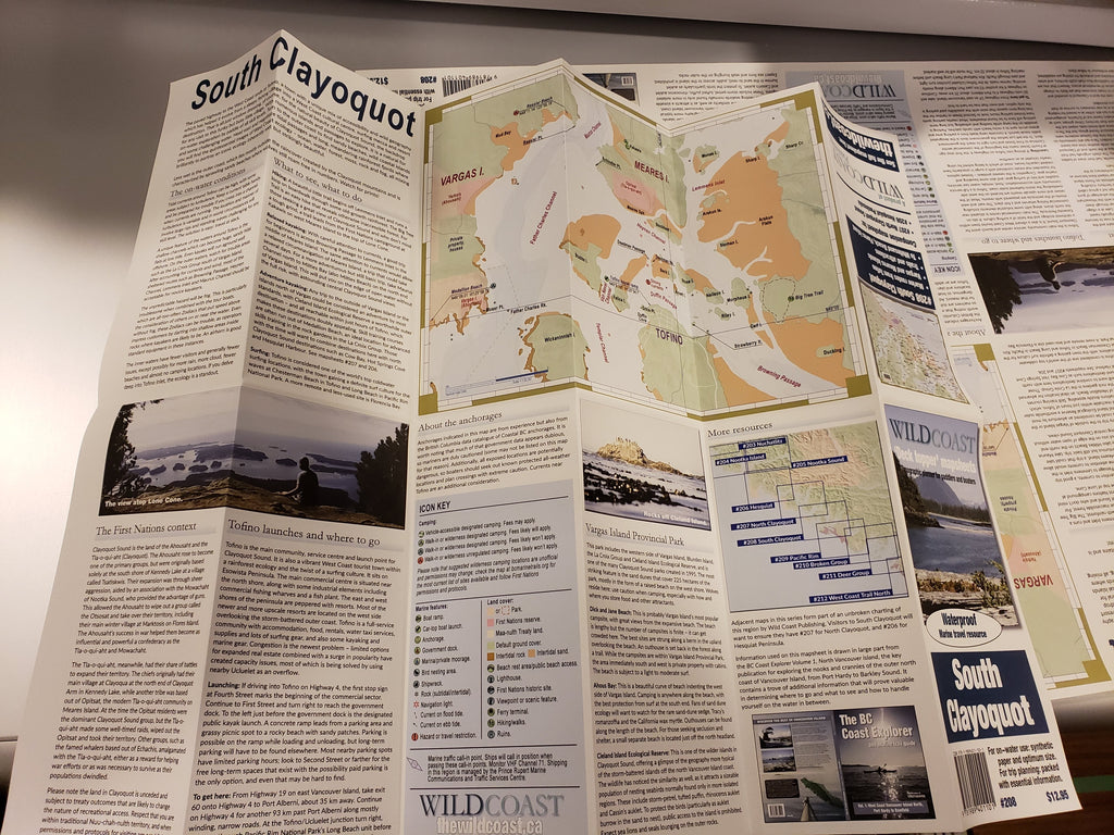 208 South Clayoquot Sound Kayaking and Boating Map